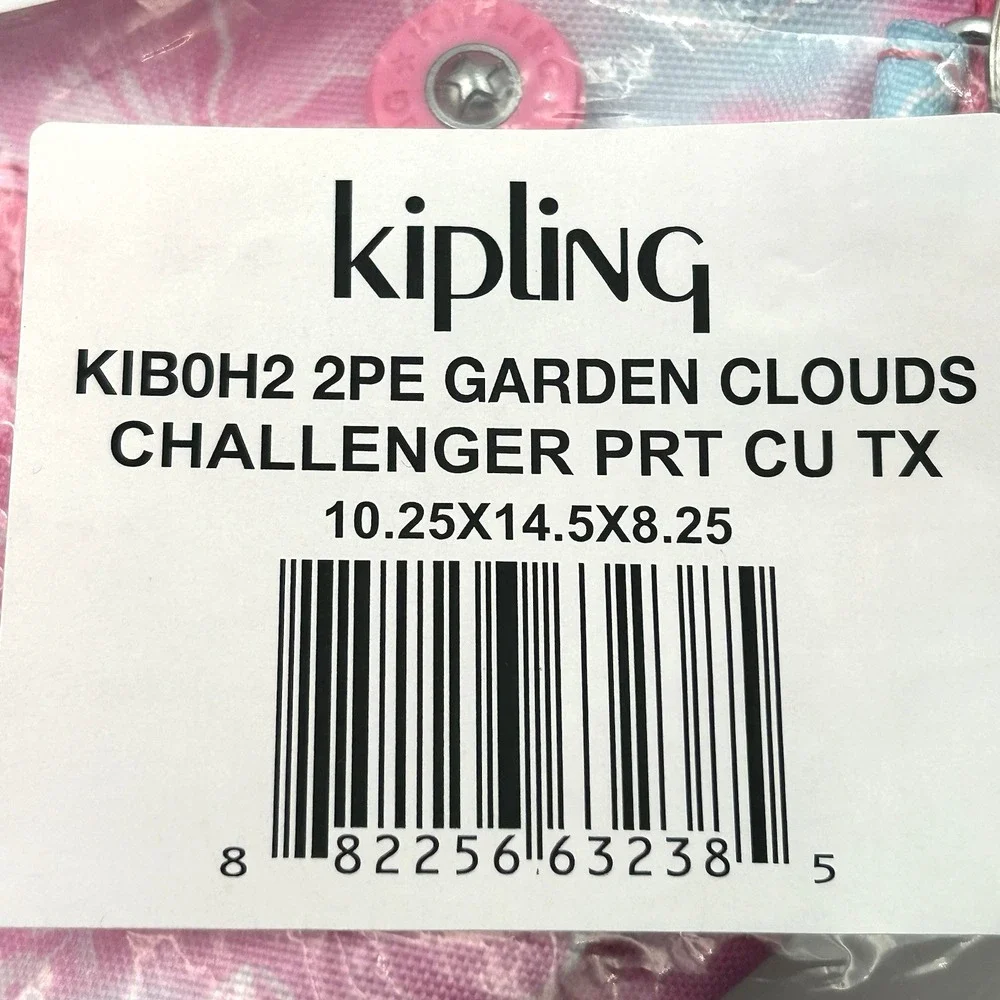 Kipling Challenger Women's Small Backpack Garden Clouds Butterfly & Floral Theme